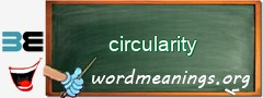 WordMeaning blackboard for circularity